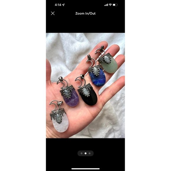 Crescent Moon Adventurine ABUNDANCE Necklace - Picture 2 of 3